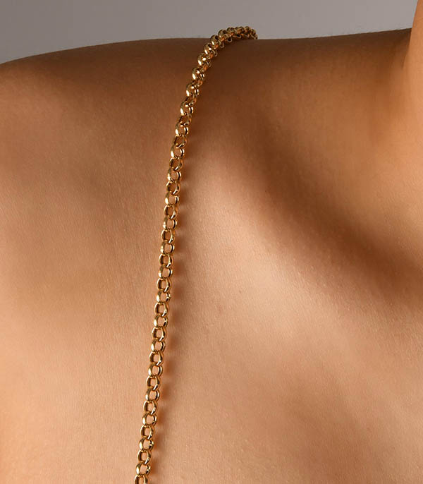 Jaseron 40 cm yellow gold chain Feidt Paris