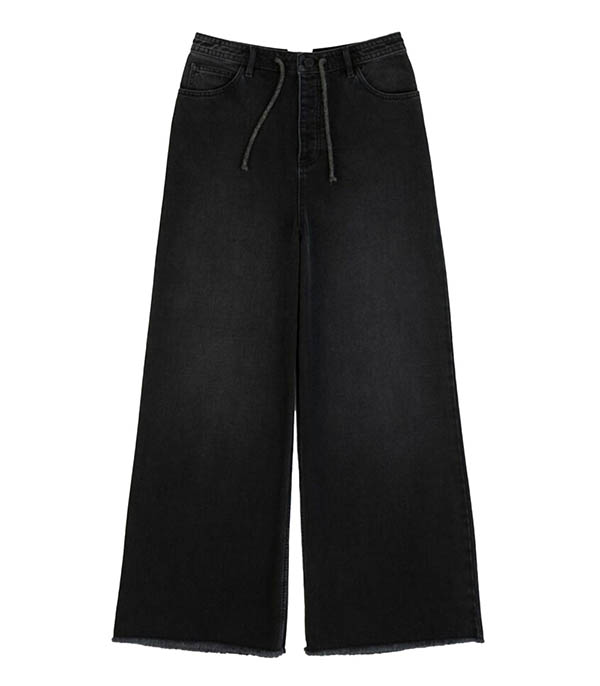 Le Pantalon Oversize Noir Délavé HAPPY HAUS