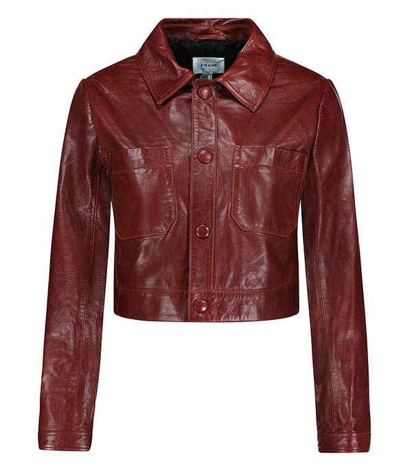 Veste en Cuir Syrah Rouge Frame