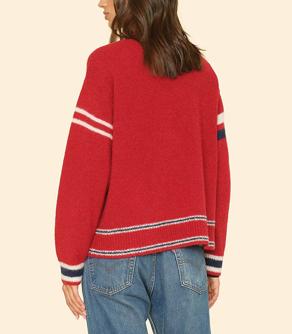 Cardigan Carey Red Blue Xirena