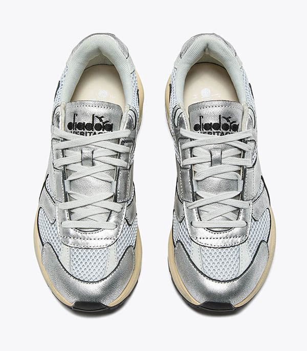 Baskets Mercury Silver Argent Métallisé Diadora