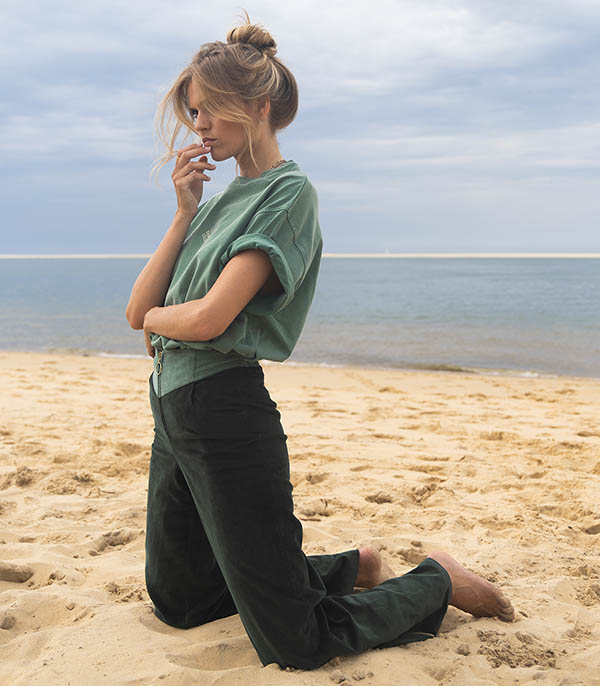 Tee-shirt Basile x Jane de Boy Vert LES BONNES SOEURS