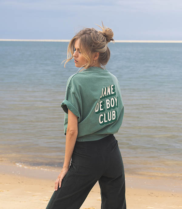 Tee-shirt Basile x Jane de Boy Vert LES BONNES SOEURS