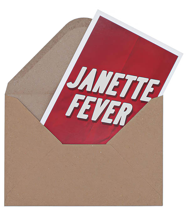 Carte de voeux Janette Fever Rouge LES BONNES SOEURS