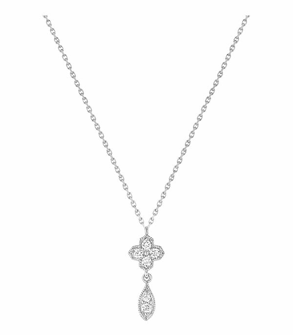 Collier Fleurs du Mal Or Blanc et Diamants Stone Paris