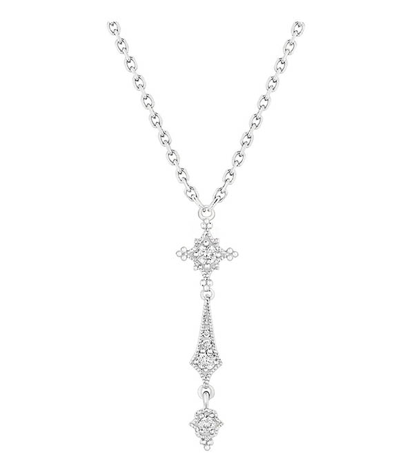 Stella White gold and diamonds necklace Stone Paris