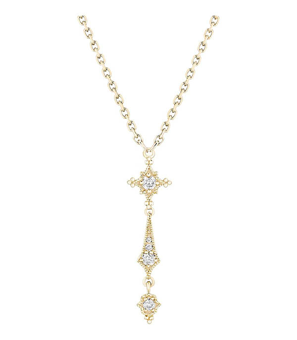 Stella yellow gold and diamonds necklace Stone Paris