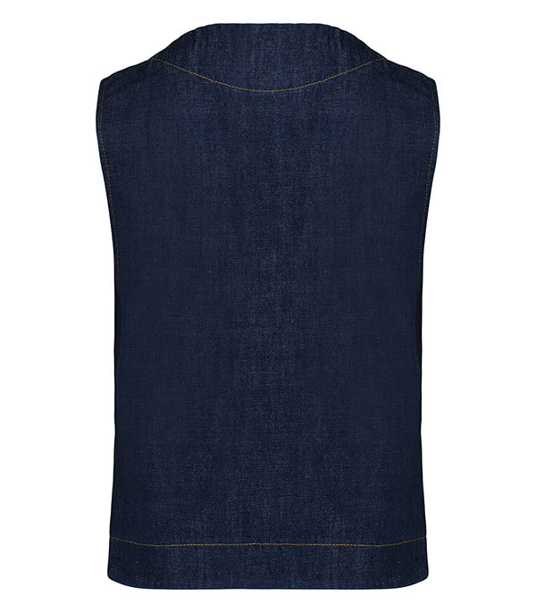 Gilet West Denim Indigo Agathe de la Fontaine