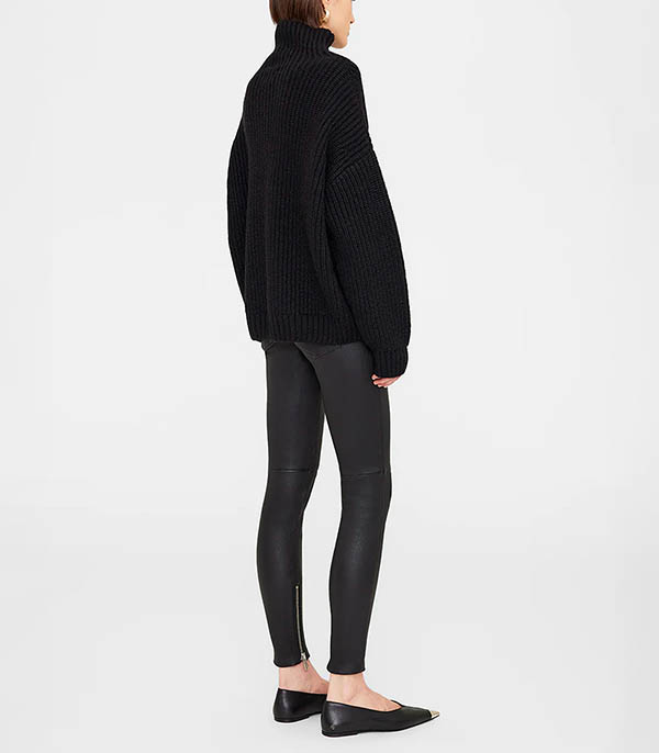 Sydney Black Roll Neck Sweater Anine Bing