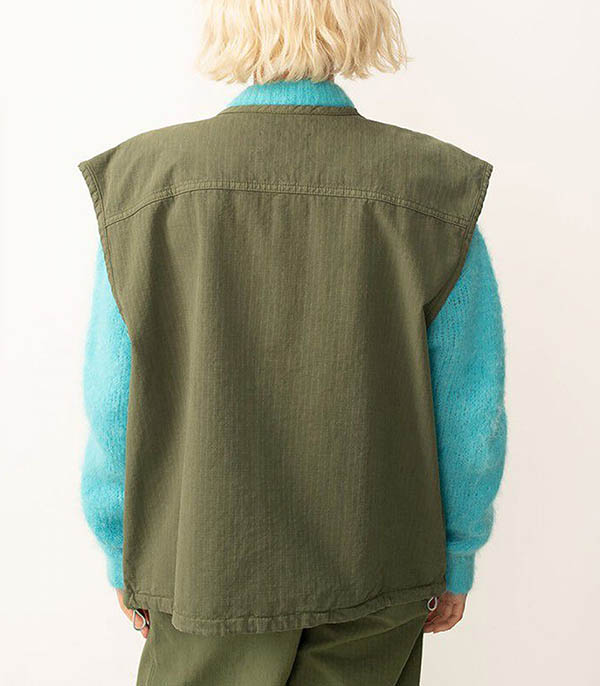 Rygybay sleeveless jacket Khaki American Vintage