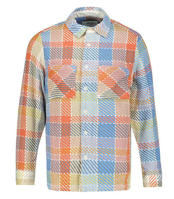 Surchemise homme Whiting Orange et Bleu Wax London