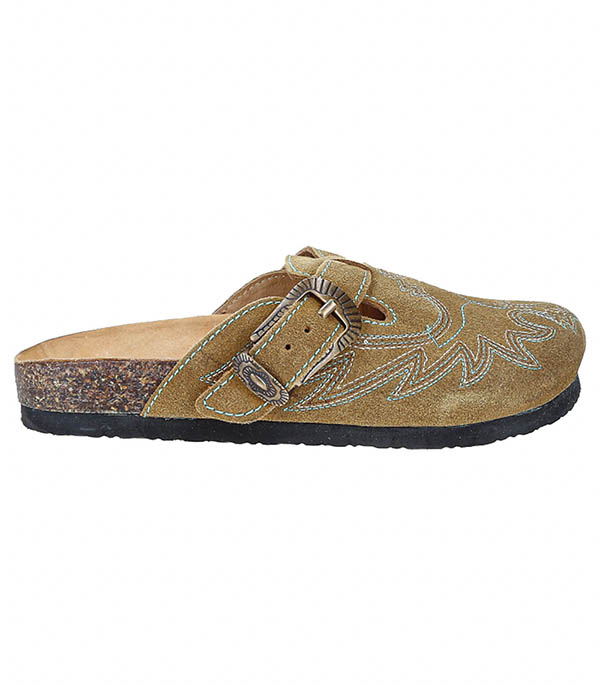 Sabots Bahia Suede Camel Mexicana