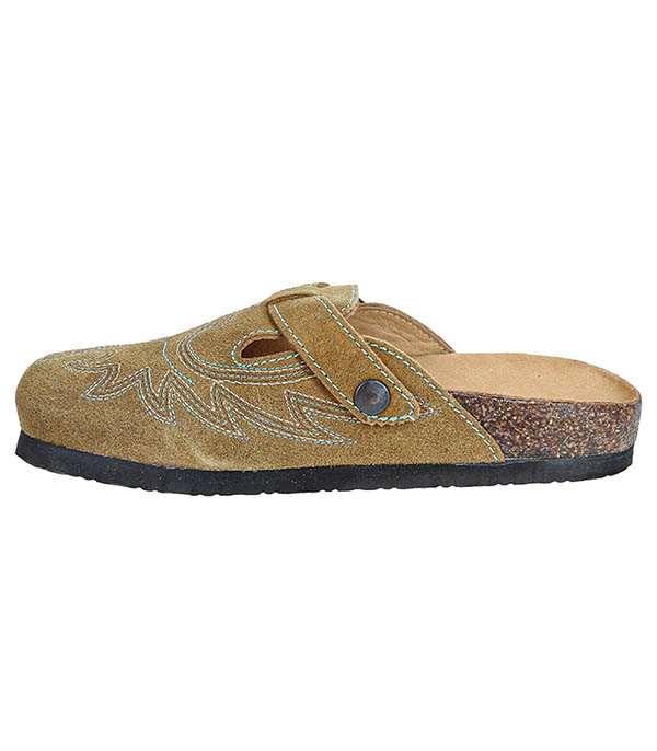 Sabots Bahia Suede Camel Mexicana