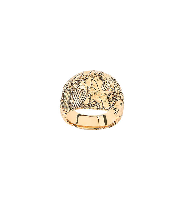 Bague Rosalba Métal Gravé Aurélie Bidermann