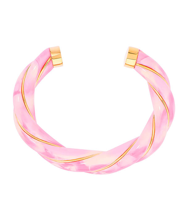 Jonc Diana Tie & Dye Rose Ivoire Aurélie Bidermann