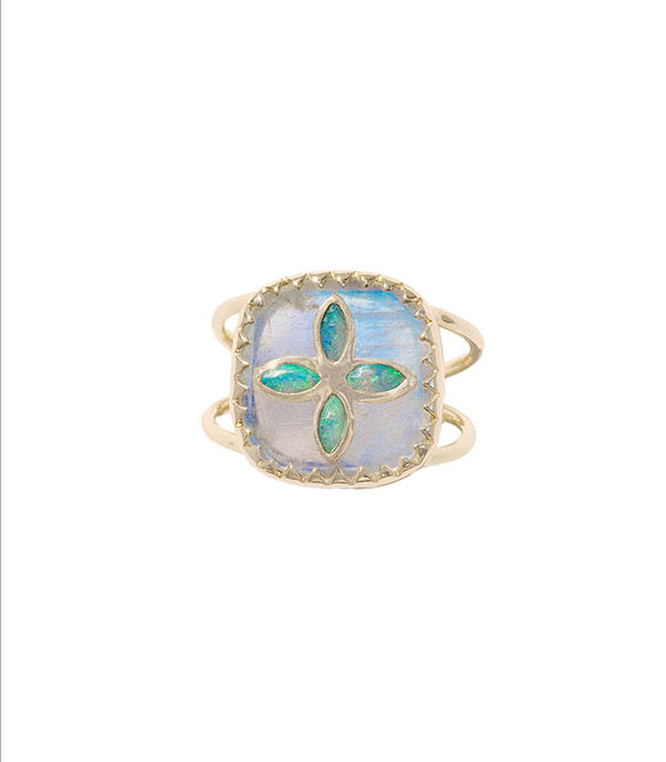 Bague Bowie n°2 Moonstone Pascale Monvoisin