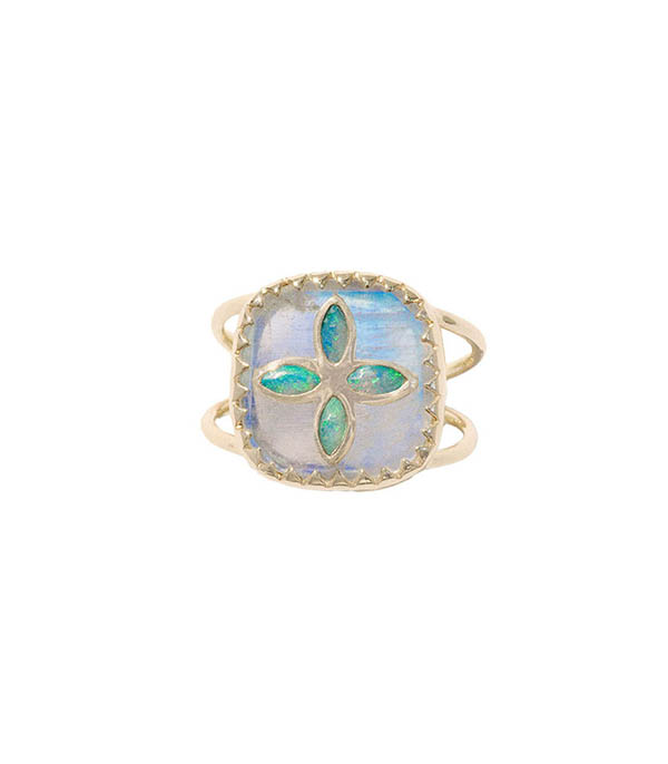 Bague Bowie n°2 Moonstone Pascale Monvoisin