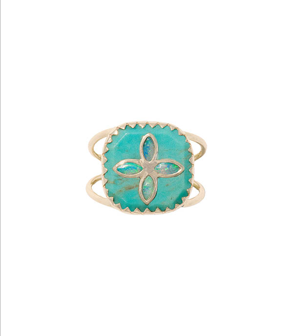 Bague Bowie n°2 Turquoise Pascale Monvoisin