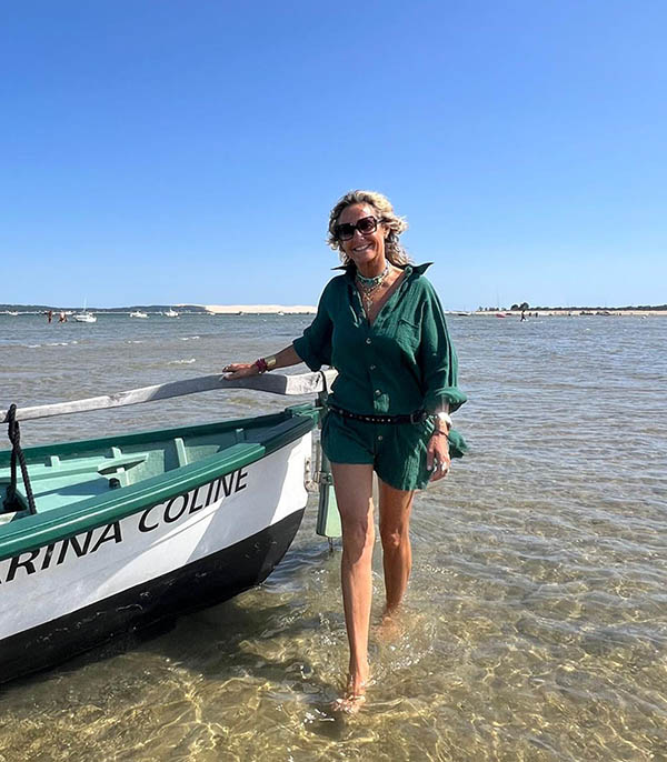 Chemise oversize Mykonos Vert Bouteille Maison Saint Julien