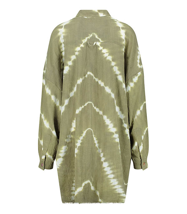 Chemise oversize Mykonos Tie Dye Khaki Maison Saint Julien
