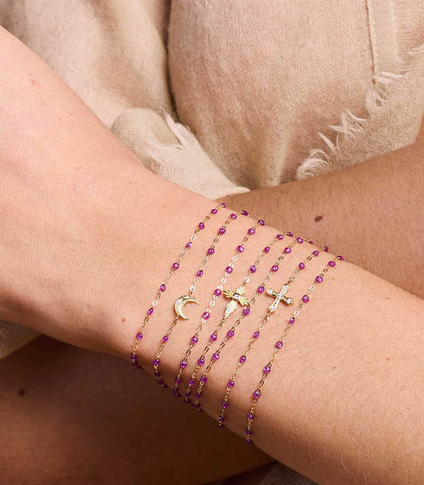 Bracelet Or Jaune et Perles de résine Gigi Clozeau Bracelet Or Jaune et Perles de résine Gigi Clozeau