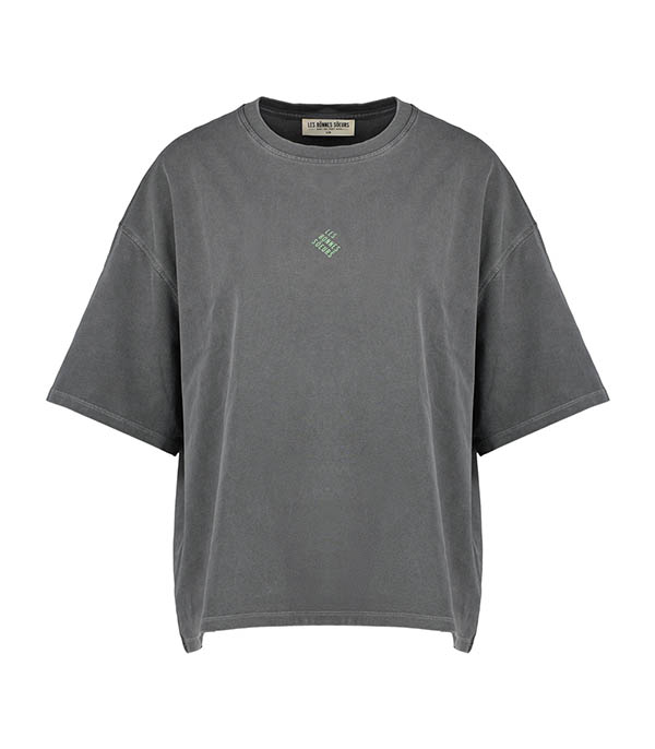 Tee-shirt Basile x Jane de Boy Noir Délavé LES BONNES SOEURS