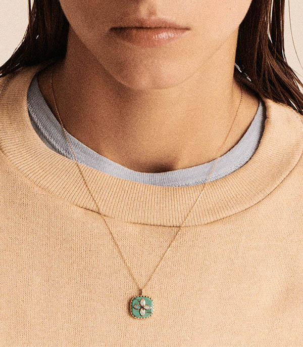 Collier Bowie Turquoise et Opale Pascale Monvoisin
