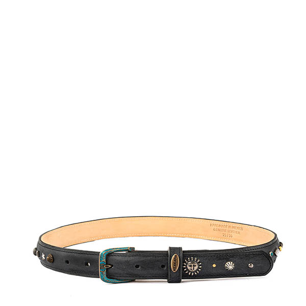 Ceinture en cuir Sayulita Blue Jean Vesuvio Mexicana