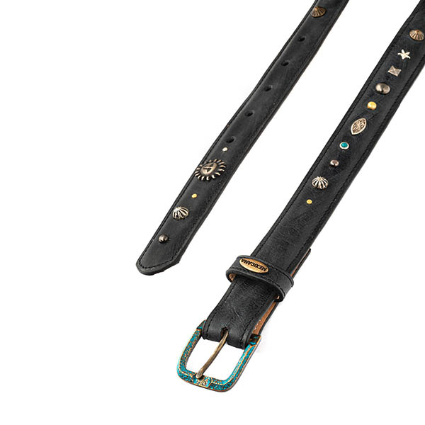 Ceinture en cuir Sayulita Blue Jean Vesuvio Mexicana