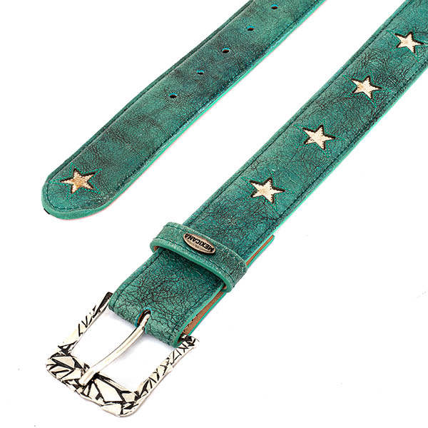 Ceinture en cuir Star Sonora Turquoise Mexicana