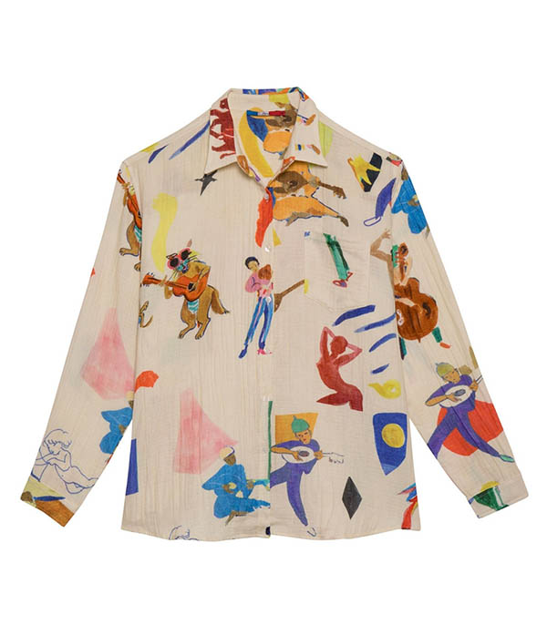Chemise en gaze de coton Music Cut G.Kero