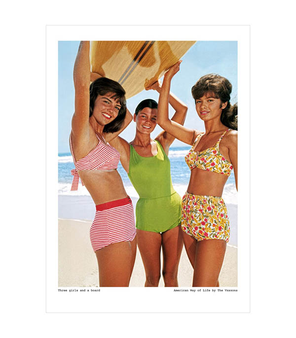 Affiche The Vision Awol 021 -  Three girls and a board 30 x 40 cm Image Republic