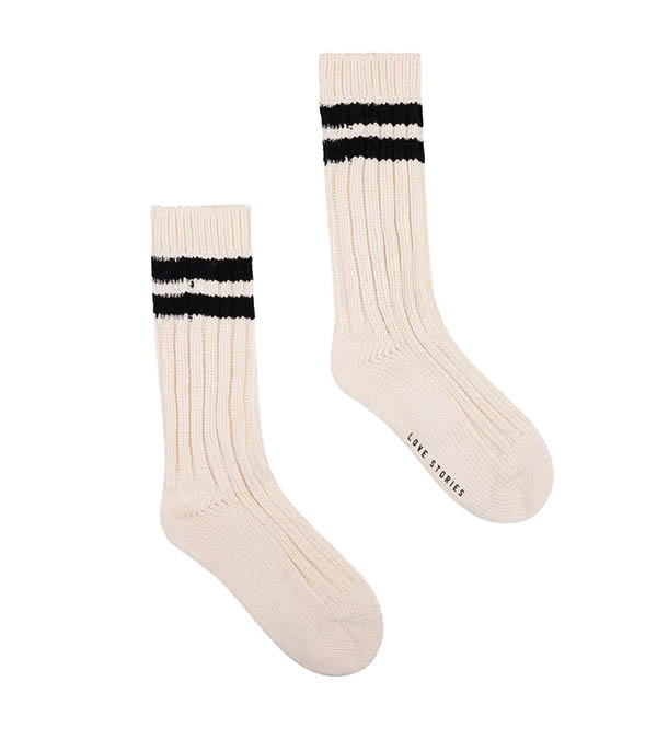 Chaussettes Rib Socks white Love Stories