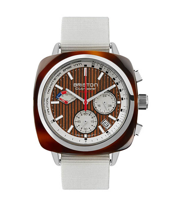 Montre homme Regatta - cadran BLANC en bois de noyer Briston