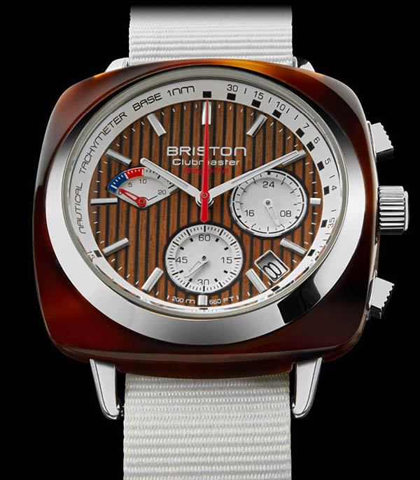 Montre homme Regatta - cadran BLANC en bois de noyer Briston