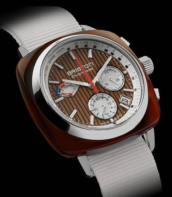 Montre homme Regatta - cadran BLANC en bois de noyer Briston