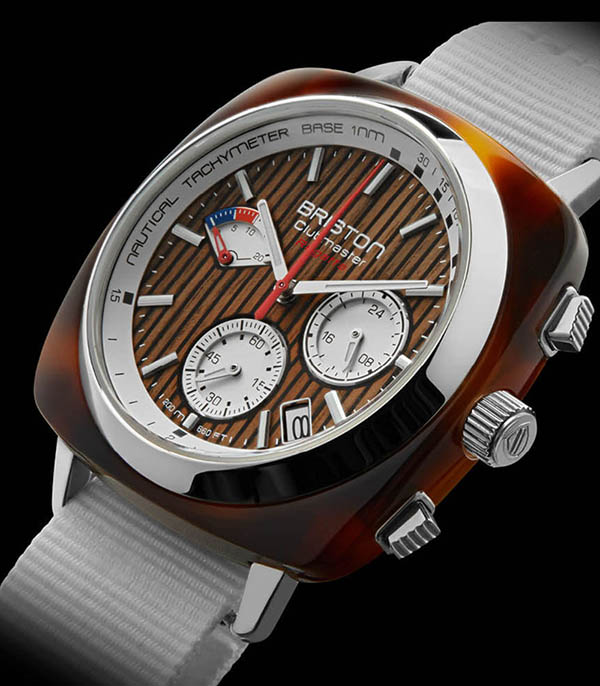 Montre homme Regatta - cadran BLANC en bois de noyer Briston