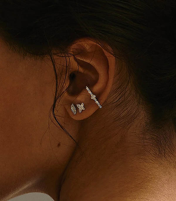 Boucle d'oreille Whisper Or jaune Stone Paris