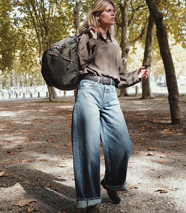 Jean Hirosaki Wide Leg Twisted Seam BORO