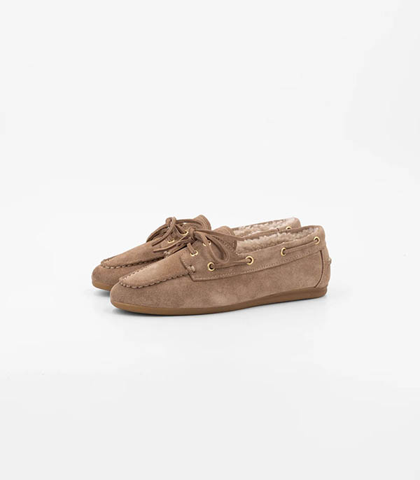 Mocassins KANDA moumoute Beige Toral
