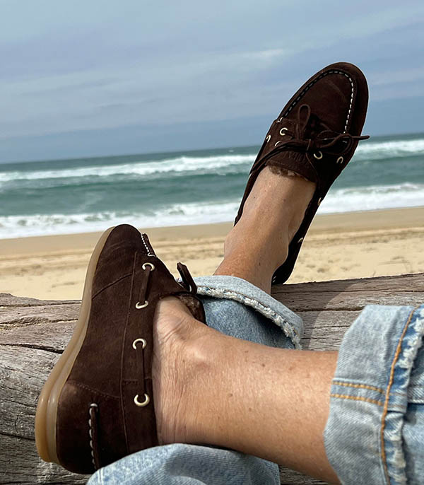 Mocassins KANDA moumoute Chocolat Toral