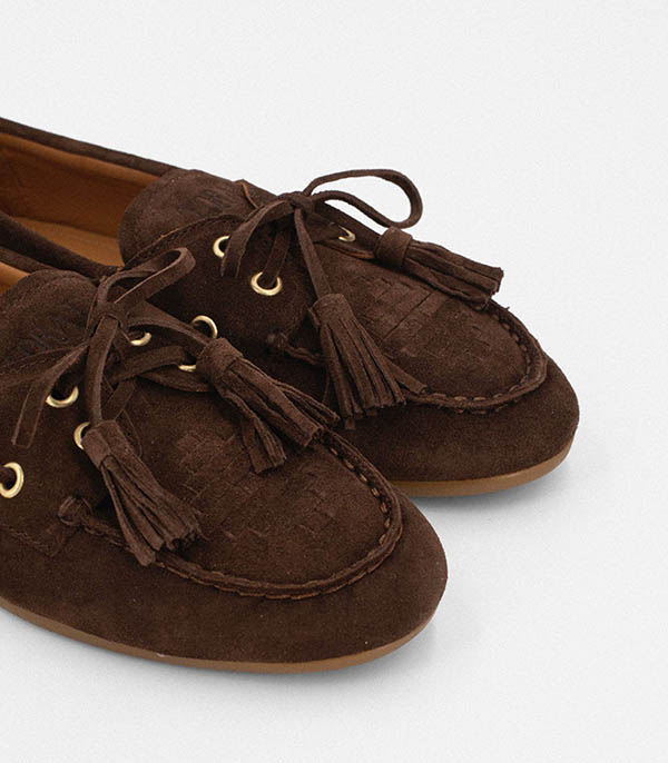 Mocassins SHIMA Pompons Chocolat Toral
