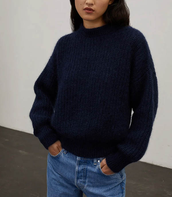Pull Mohair et Laine Grace Navy Surprise Paris