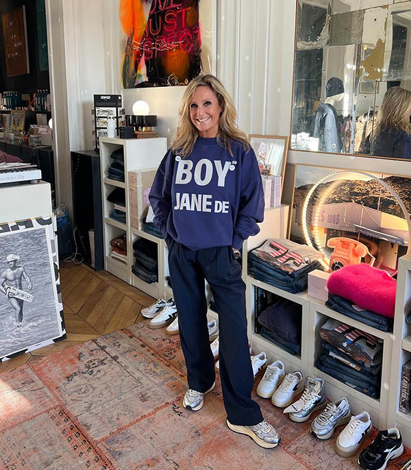 Sweatshirt Glover Boy Jane de Navy Newtone