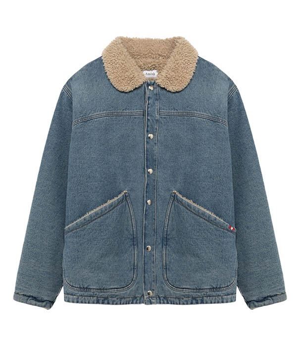 Veste en jean fourrée Amish