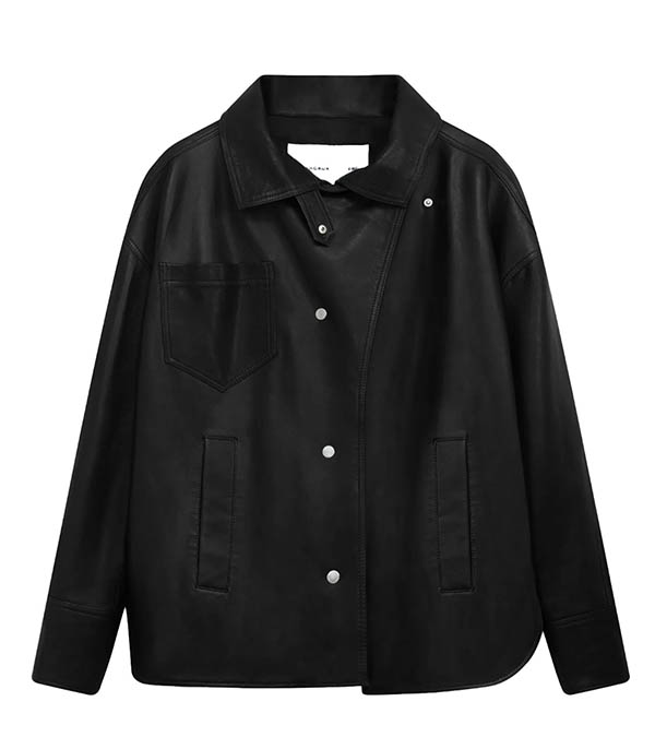 Chemise en cuir Egan noire Margaux Lonnberg - Taille 34