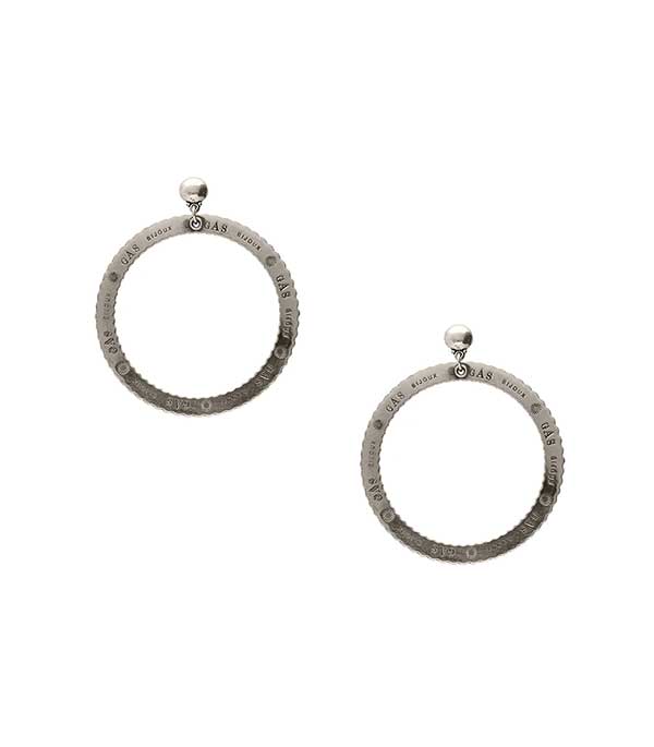 Boucles d'oreilles Bolduc Petit Modèle Argenté Gas Bijoux