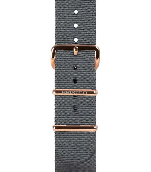 Grey Nato strap 280mm Briston