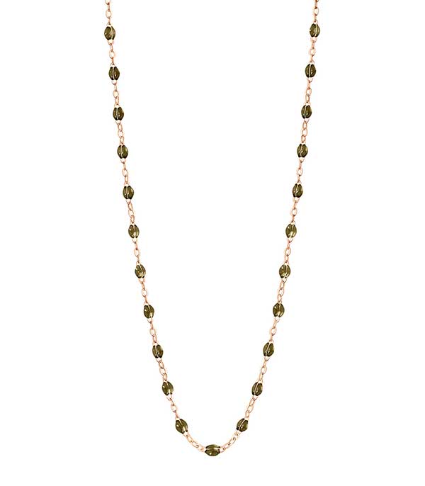 Collier Or rose et Perles de résine 42 cm Gigi Clozeau