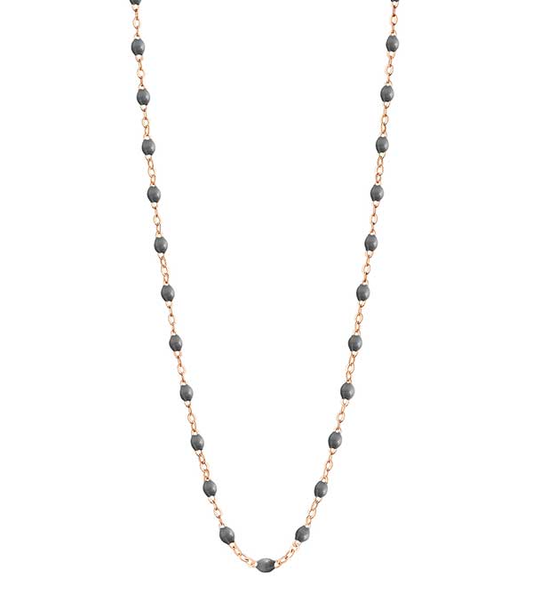 Collier Or rose et Perles de résine 42 cm Gigi Clozeau